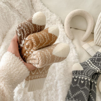 Cashmere-Soft Fleece-Lined Lounge Socks